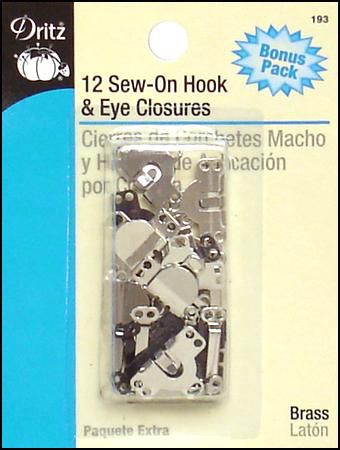 Dritz Skirt Hook & Eye 12pc