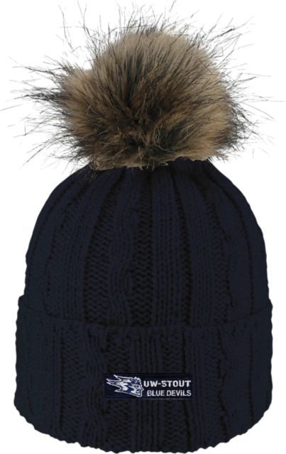 University of Wisconsin - Stout Women's Blue Devils Pom Beanie