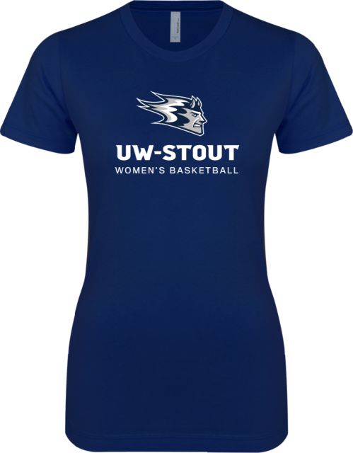 UW Stout Next Level Ladies SoftStyle Junior Fitted Tee Womens Basketball - ONLINE ONLY
