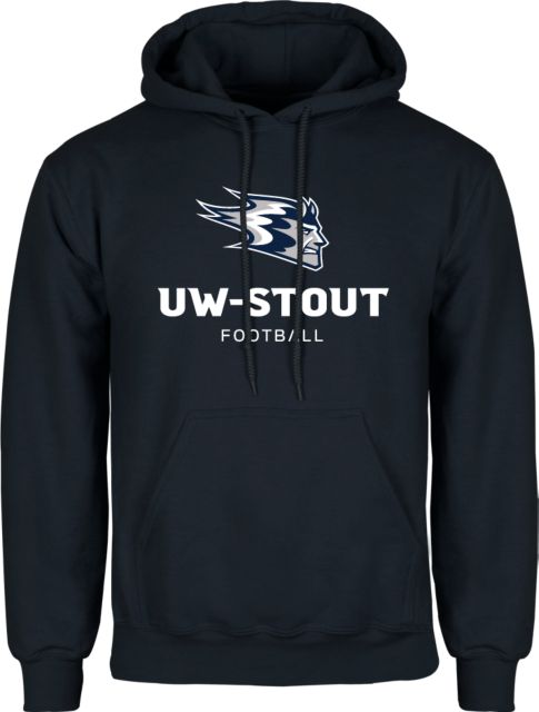 UW Stout Fleece Hoodie Football - ONLINE ONLY
