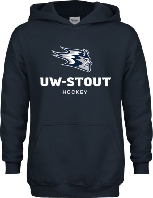 UW Stout Youth Fleece Hoodie Hockey - ONLINE ONLY