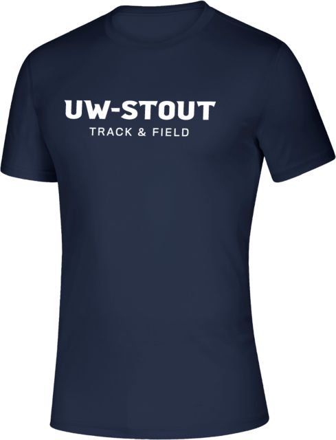UW Stout Adidas Creator Performance Tee Track and Field Wordmark- ONLINE ONLY