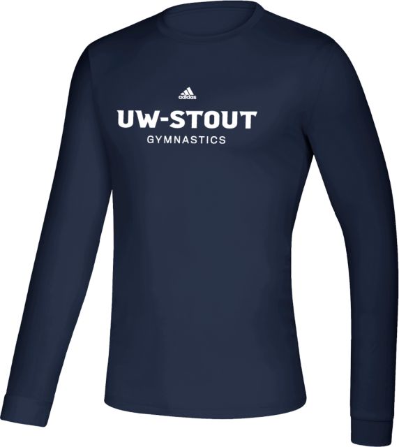 UW Stout Adidas Creator Performance Long Sleeve Tee Gymnastics Wordmark Adidas- ONLINE ONLY