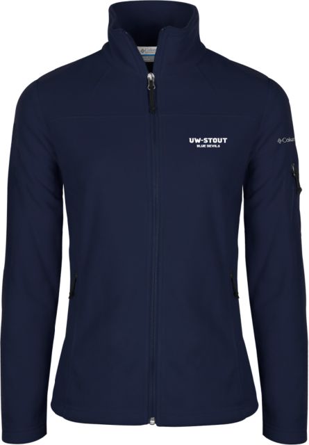 UW Stout Columbia Ladies Full Zip Fleece Jacket Wordmark - ONLINE ONLY