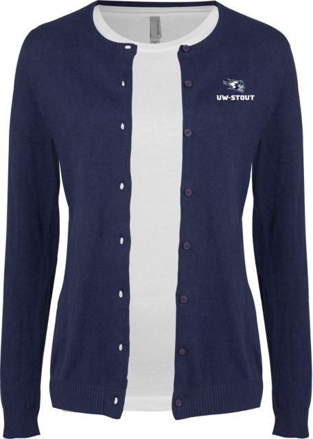 UW Stout Ladies Cardigan Blaze UW-Stout Lock Up - ONLINE ONLY