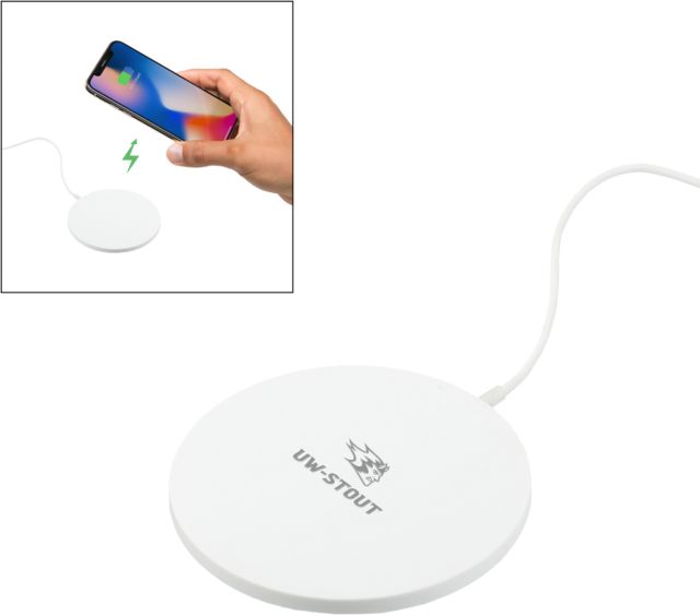UW Stout Ultra Thin Wireless Charging Pad Blaze UW-Stout Lock Up Engraved- ONLINE ONLY